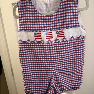 Patriotic Plaid Kids Bodysuit